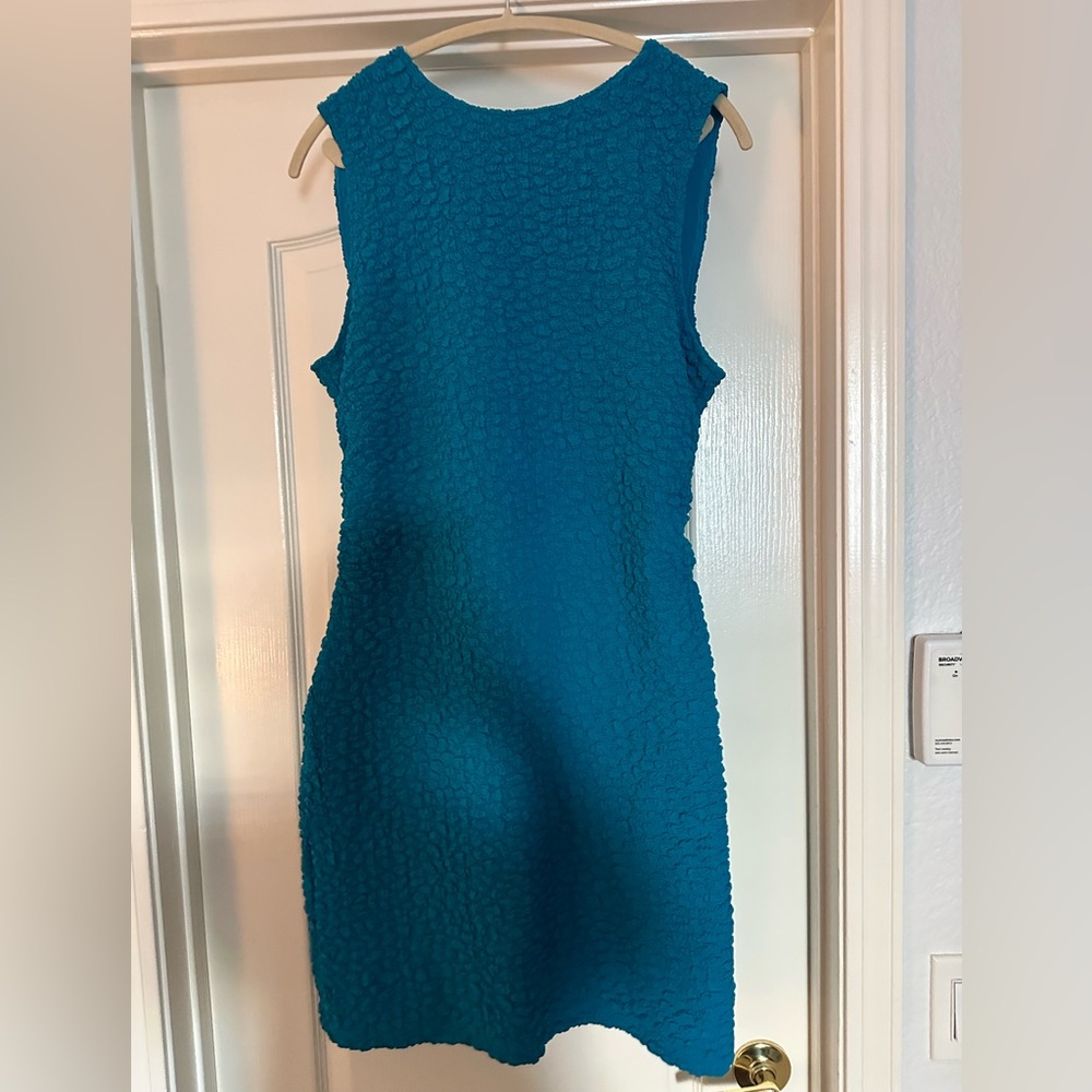 NWT Anthropologie Elegant Blue Textured Dress size XL